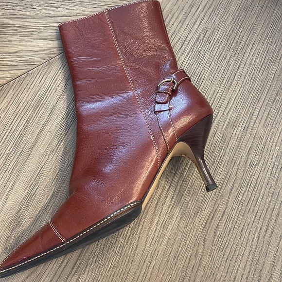 Coach size 7 oxblood ankle boot pointed toe worn twice perfect condition - Picture 2 of 6